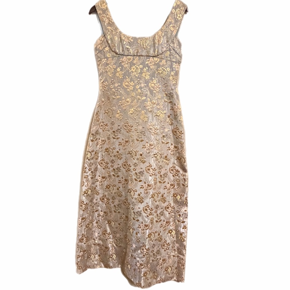 Vintage Bob Bugnand for Sam Friedlander Brocade Evening Dress & Jacket Set